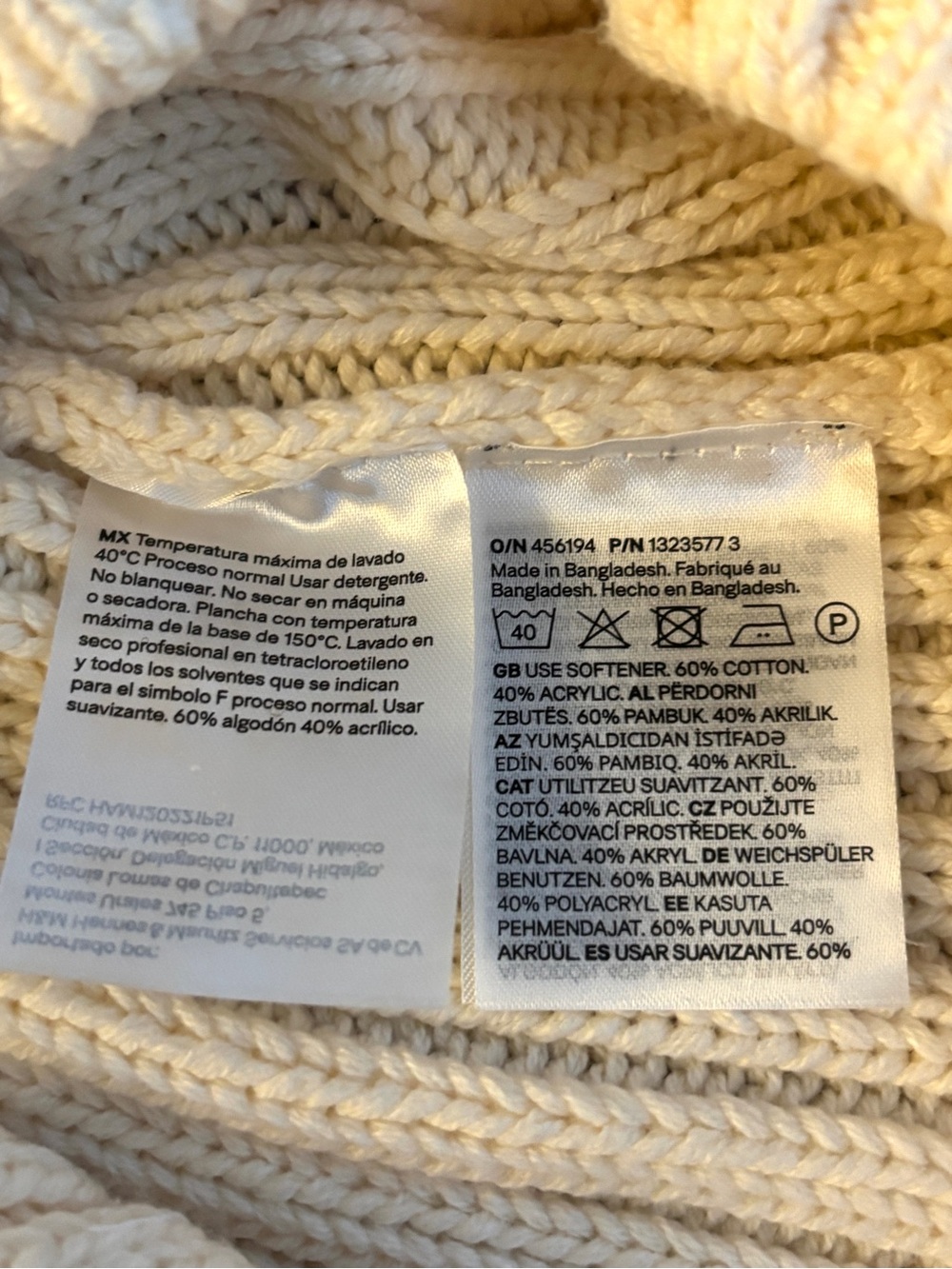 H&M Light Beige Rib-Knit Sweater - Picture 4 of 4